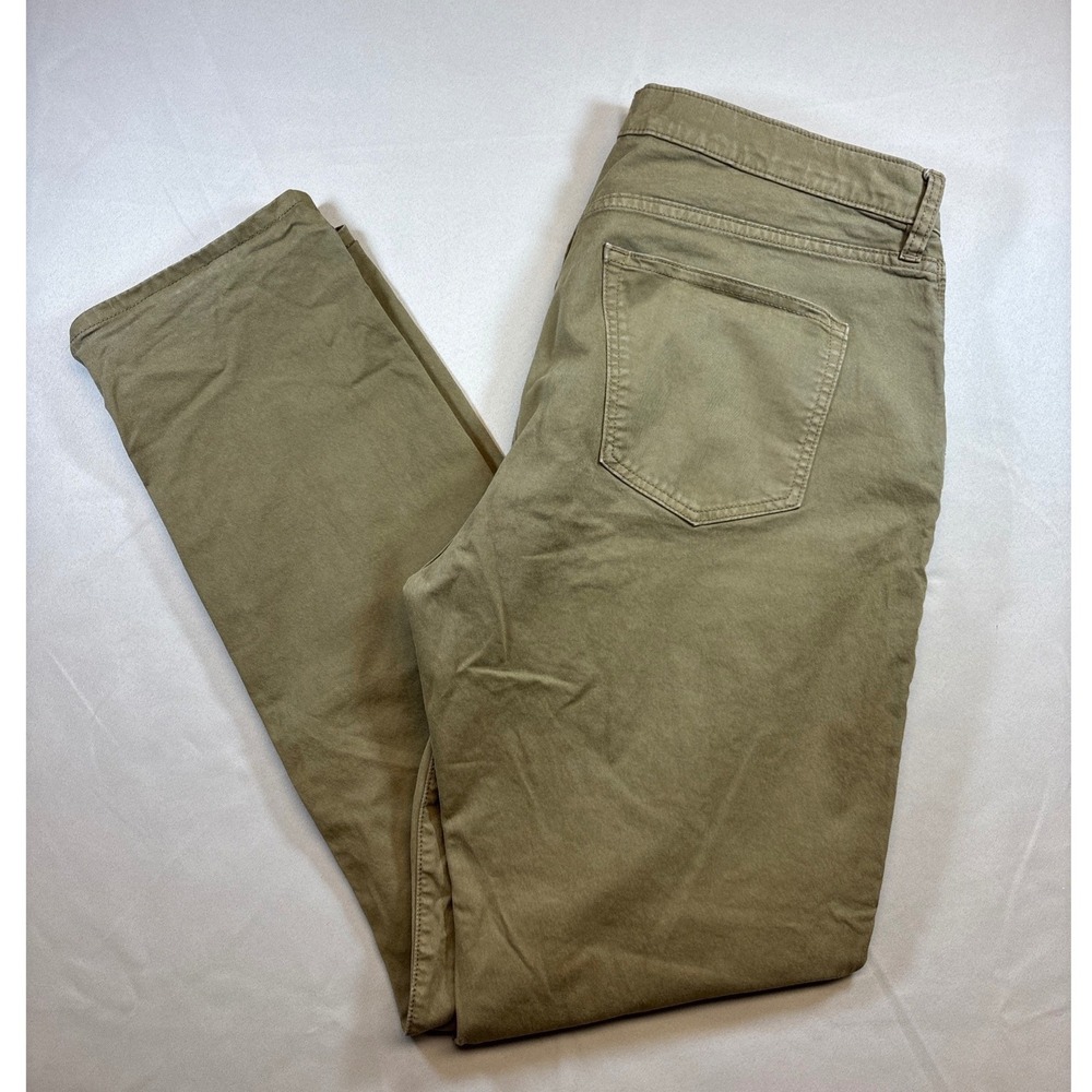 Flint and Tinder Slim Fit Pants Mens 36x32 Khaki Twill Chinos Work Casual READ